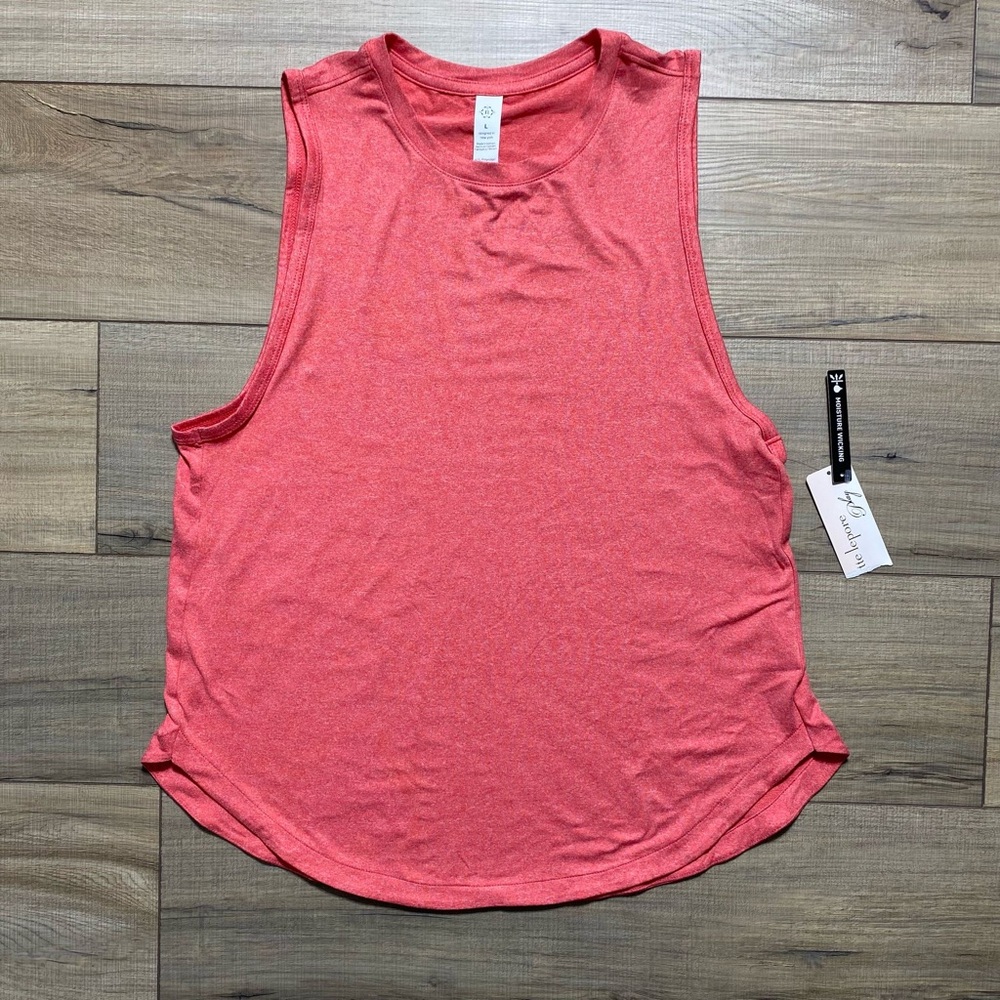 NANETTE‎ LEPORE PLAY Womens Crew Neck Tank Top Size Large Cardinal Heather